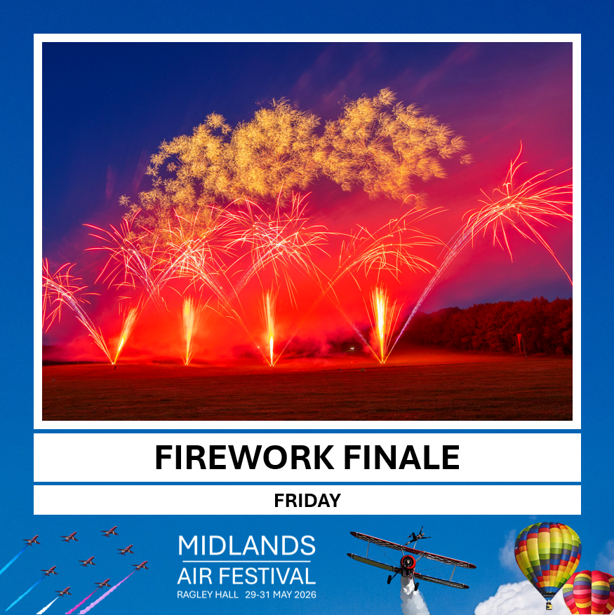midlandsairfest's tweet photo. Our legendary NIGHTFIRE show will once again kick off the Midlands Air Festival on Friday 29th May.

This unique spectacular will feature a festival of air displays, mass hot air balloon lifts, pyrotechnic aircraft, night glow and a stunning firework finale display. https://t.co/eEmNgANd8n