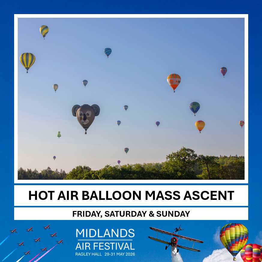 midlandsairfest's tweet photo. Our legendary NIGHTFIRE show will once again kick off the Midlands Air Festival on Friday 29th May.

This unique spectacular will feature a festival of air displays, mass hot air balloon lifts, pyrotechnic aircraft, night glow and a stunning firework finale display. https://t.co/eEmNgANd8n