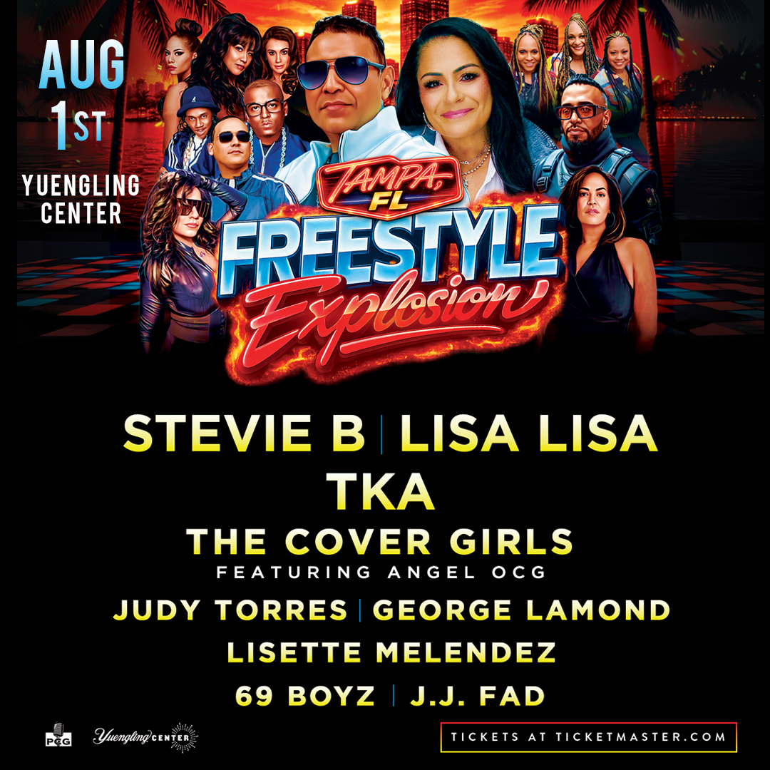 GenoRadio's tweet photo. 3 months to go. DO NOT pay scalper prices. Floor sections 1, 2, 3, 5 and 8 are sold out but there are plenty of good seats left. It's the @yuenglingcenter so there are no nosebleeds. 

#tampa #stpete #usf #concerts #freestyleexplosion #freestyleexplosiontampa https://t.co/EBKgs5G5UB