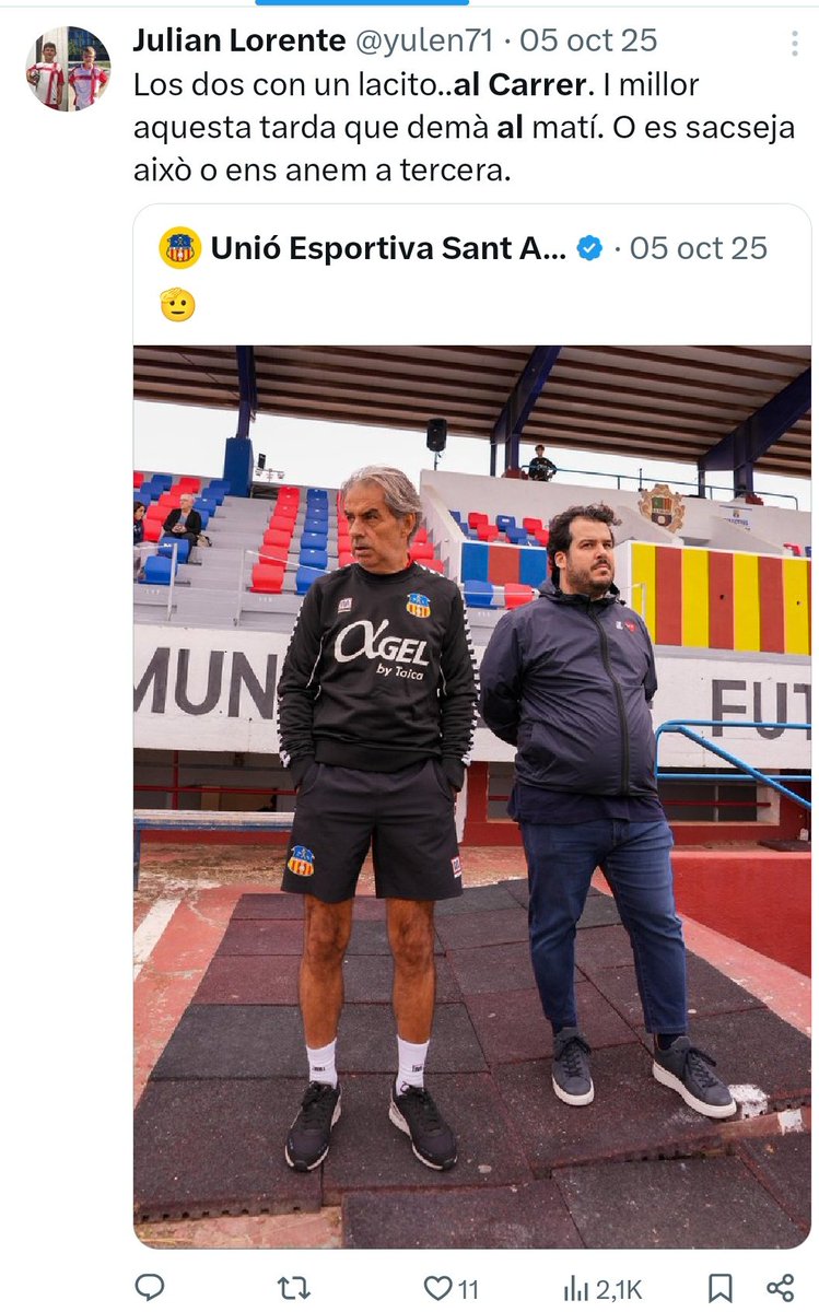 yulen71's tweet photo. Pido perdón públicamente a Natxo y a David. Está claro que soy un impaciente. Lo siento, fue un error, no volverá a ocurrir #daleuesa https://t.co/NkiTCNJPu0