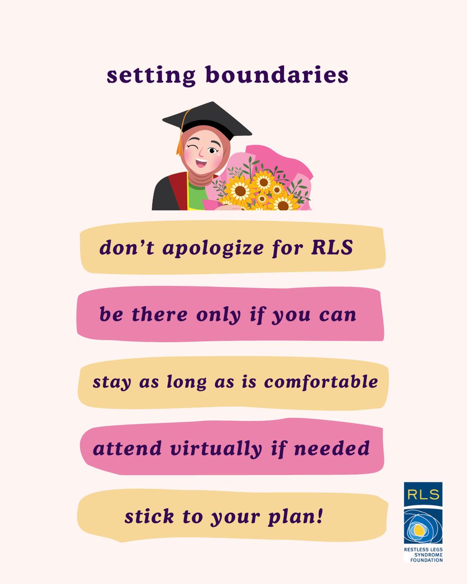 RLSFoundation's tweet photo. Managing restless legs syndrome during events season can pose obstacles and triggers that can seem overwhelming. Share your tips for others in the comments and email us at info@rls.org if you need a medical alert card!

#rls #restlesslegssyndrome #neurology #sleephealth https://t.co/N70zZ1mDEG