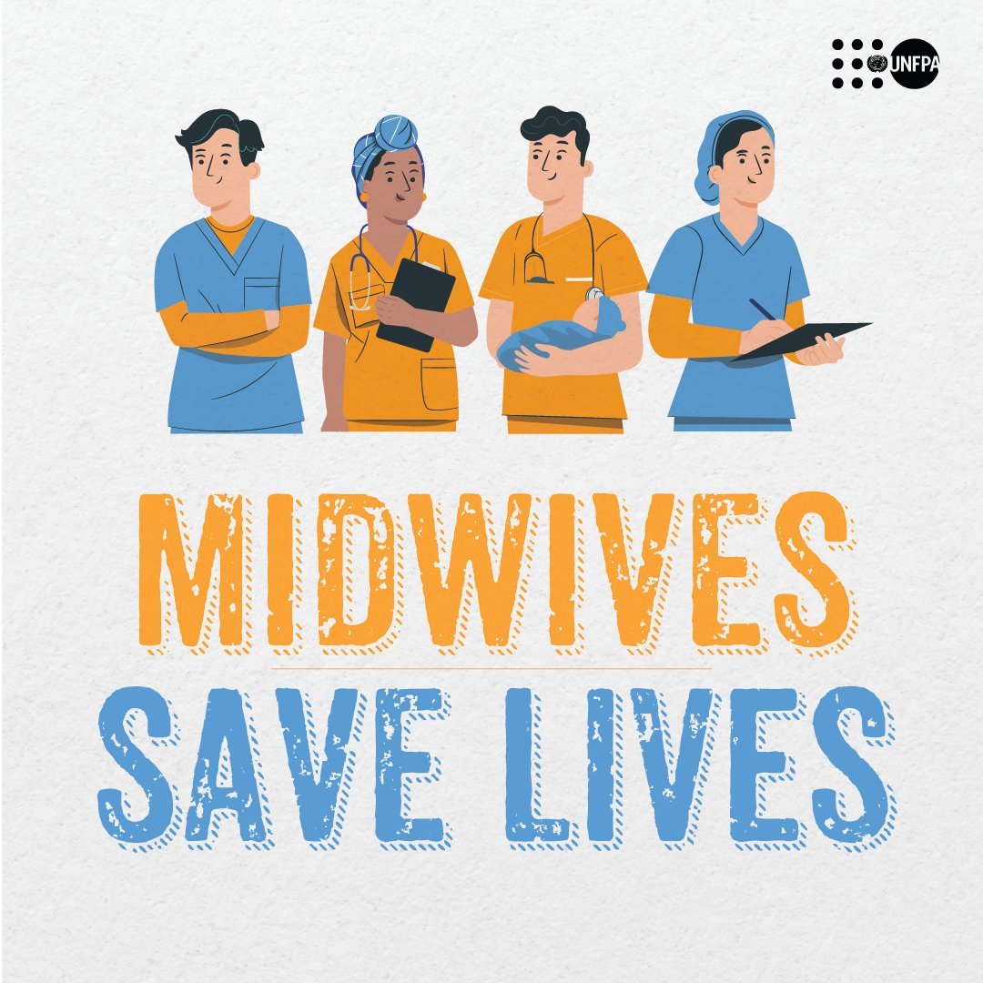 UN's tweet photo. Midwives are key to ending preventable maternal and newborn deaths.

Yet the world faces an acute shortage of these essential providers.

On Tuesday's #DayoftheMidwife, see how @UNFPA works to train and support midwives: https://t.co/DRqDb2fYb0 https://t.co/nIw7rNRlNJ