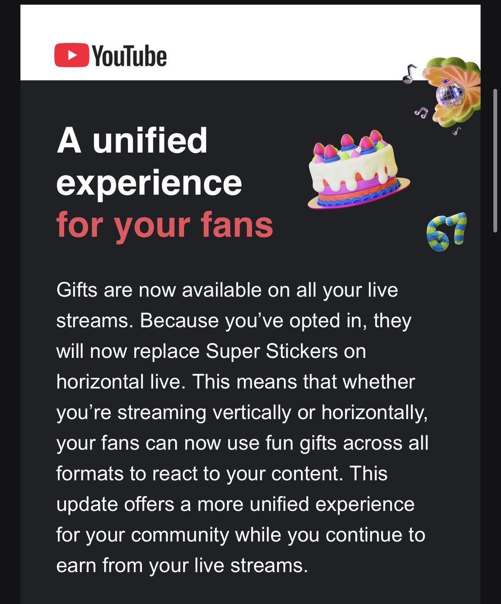 MrMotivation_'s tweet photo. YouTube’s gift feature known as jewels will now be available for vertical and horizontal streams as well! https://t.co/xNvA9Sp2S7