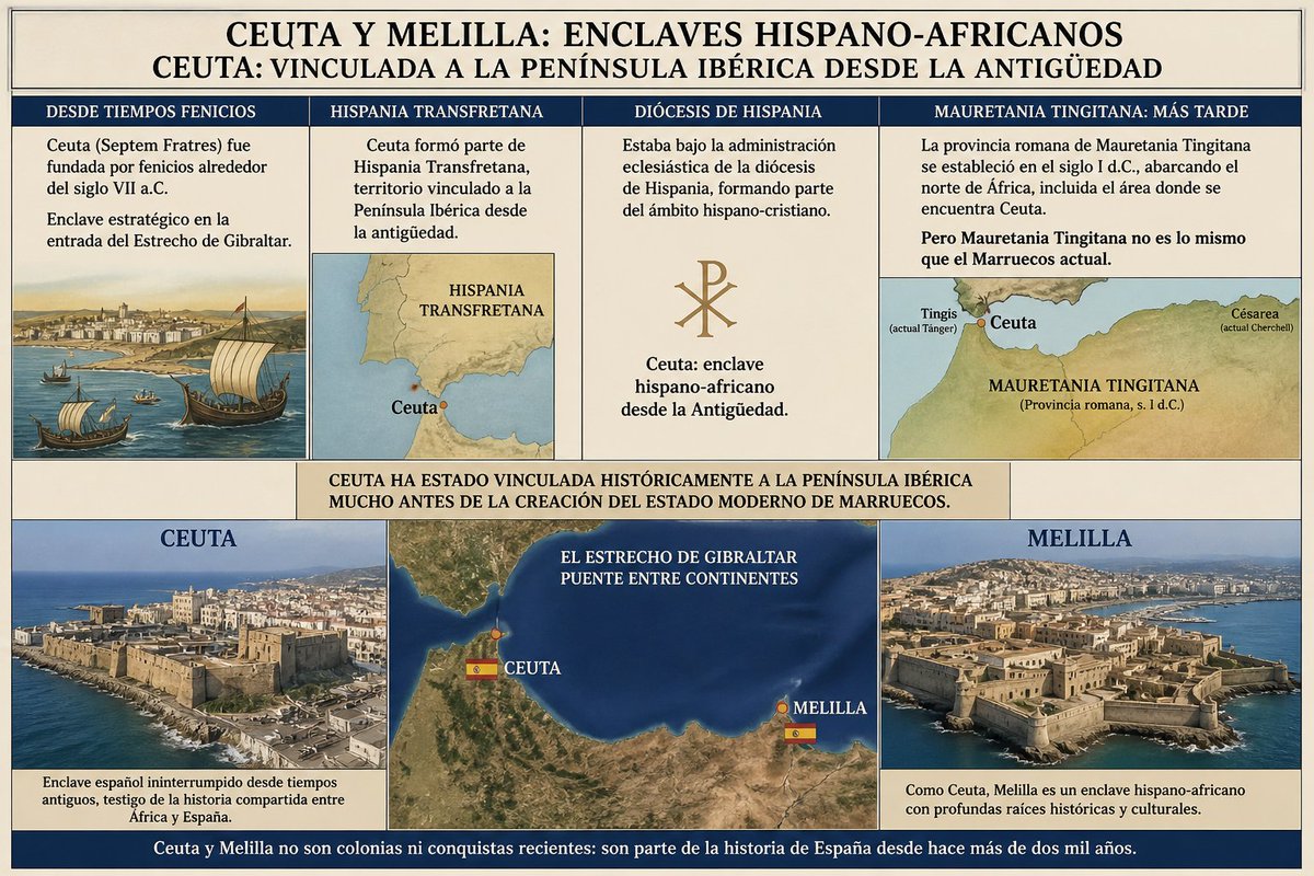 Juan_Ca__UB's tweet image. Ceuta: vinculada a la Península Ibérica desde la antigüedad fue la Hispania Transfretana. AUNQUE la provincia romana Mauretania Tingitana se estableció más tarde, Ceuta estaba bajo administración diócesis de Hispania enclave hispano-africano desde tiempos fenicios. #Ceuta #España