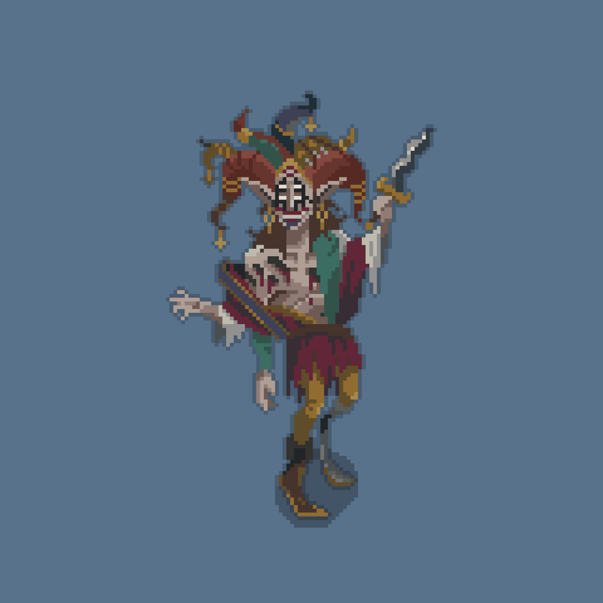 pmopus's tweet photo. jestermaxxing #pixelart https://t.co/CAUm6i9NK0