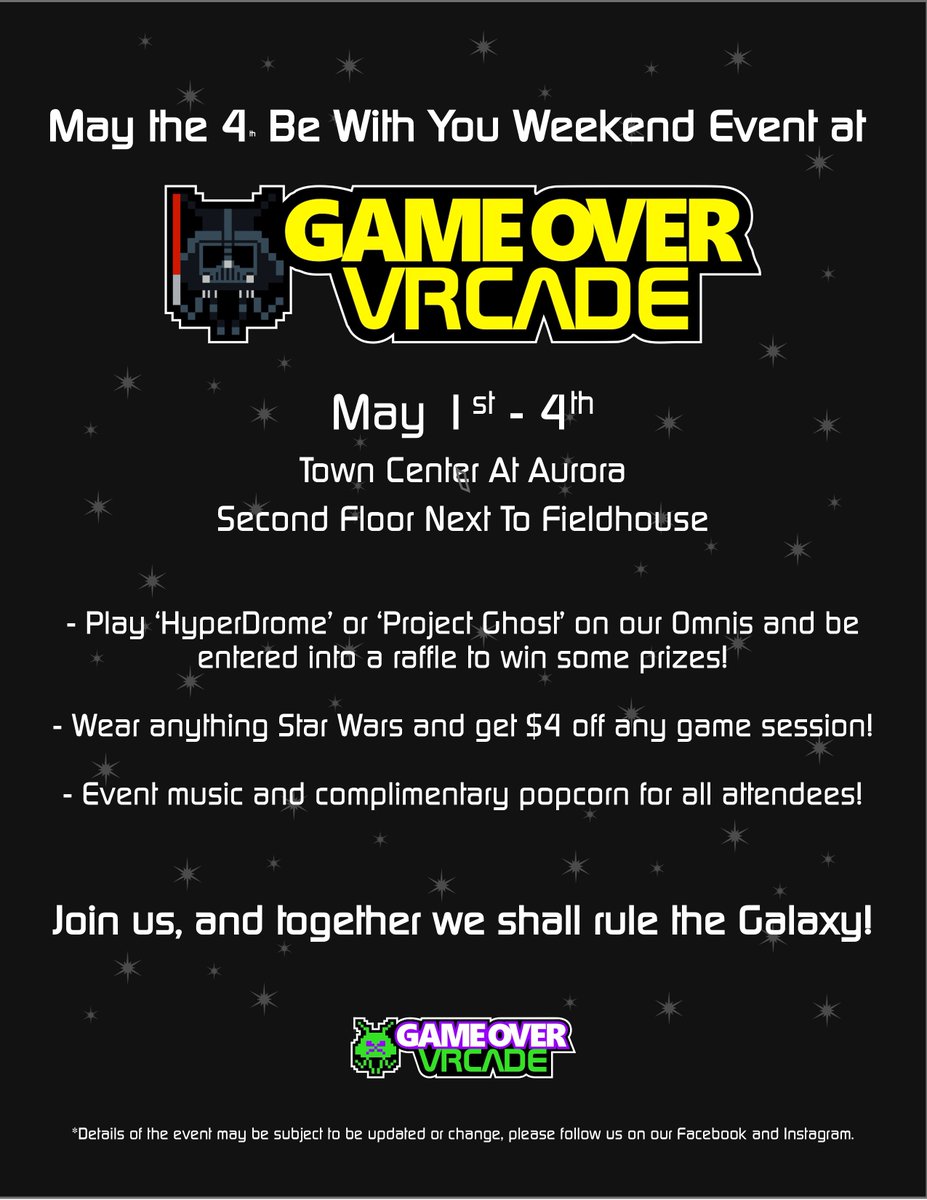 BAPgaming's tweet photo. May has arrived! See you at #GameOverVRCADE May 4th.  Summer BBQ May 16th and May 30th at BIG #Gaming #VR #Denver #eSports Event at Fan Expo Denver 2026 .  RSVP and details at: https://t.co/URtPNzUuis https://t.co/fOEQvSx0Bs