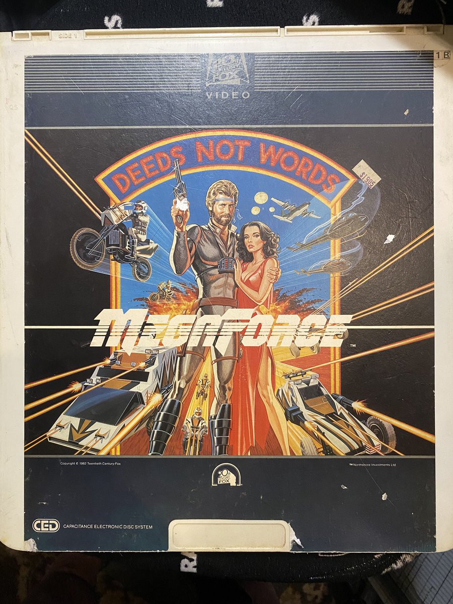 spartan_phoenix's tweet photo. As Jarrod @yardsaleartist would say, Im flaunting my #VideoDisc wealth! #MegaForce1982 on video disc, the precursor to laserdisc and DVD 📀. #Megaforce https://t.co/TJBP9Ok6tT