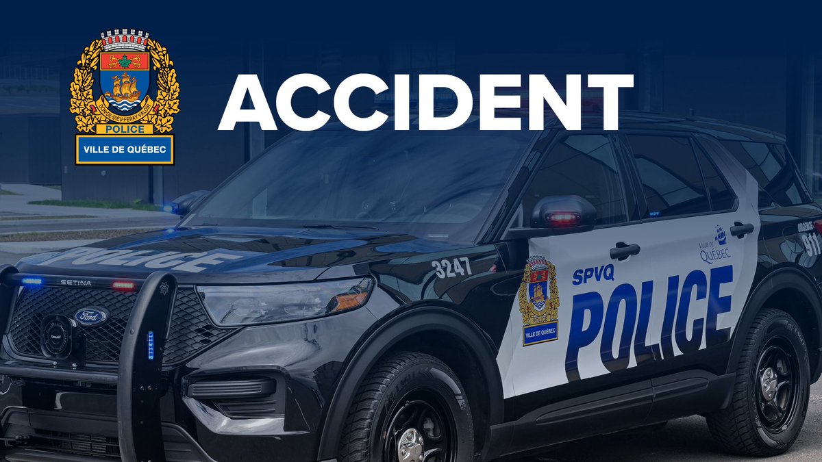 SPVQ_police's tweet image. #ACCIDENT | Incident impliquant deux véhicules et deux piétons| boulevard des Chutes fermé entre la rue Cockburn et la rue de la Terasse Orléans