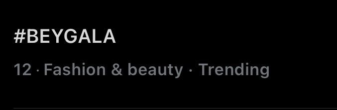 #BEYGALA is currently trending at #12 for Fashion and Beauty! Let’s get it into the top 10 before the event starts ✨