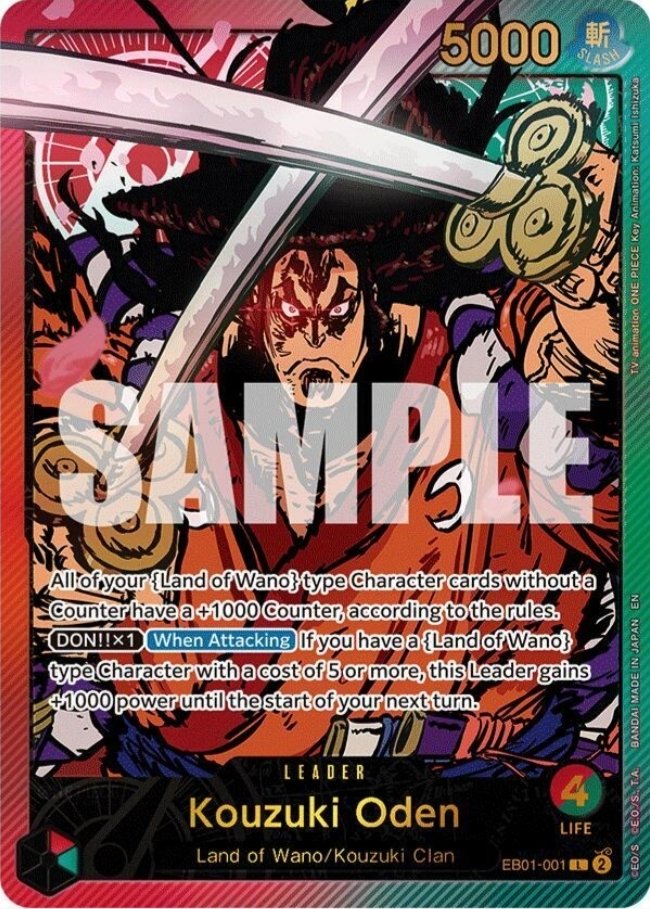 jaynes_gallery's tweet photo. When it comes to 6c Ryuma and 7c Kiku,  are they 1k counters? Or 2k counters in Red Green Oden with the new ace SEC #onepiecetcg #OPTCG https://t.co/DhY1jWe23E