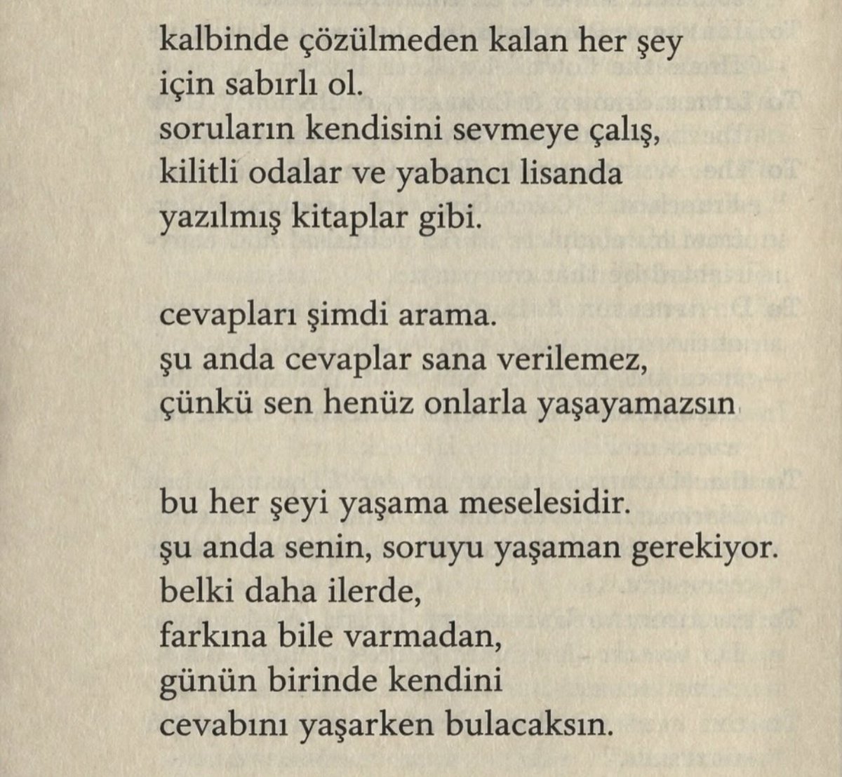 Kalbinde çözülmeden kalan herşey için sabırlı ol...