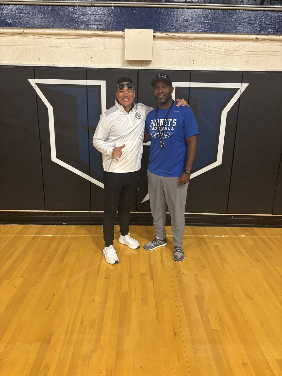 Hatton_FTBall's tweet photo. Shout out to @CoachD_Mitch   from @UAB_FB @UABRecruiting for stopping by to get a look at our guys. We love the relationship they are building with us. #Plus1 https://t.co/EbxSFmglfk