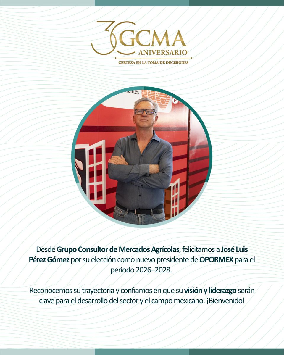 GCMA1Oficial's tweet photo. 🐖🌾 Agrocomunidad GCMA, gran noticia para el sector porcino. Reconocemos el liderazgo de Heriberto Hernández en @Opormex_org y damos la bienvenida a José Luis Pérez Gómez como presidente 2026–2028. 🚀🇲🇽
#OPORMEX #SectorPorcino #AgrocomunidadGCMA #Liderazgo #MéxicoAgro https://t.co/HO7IGSPMiT