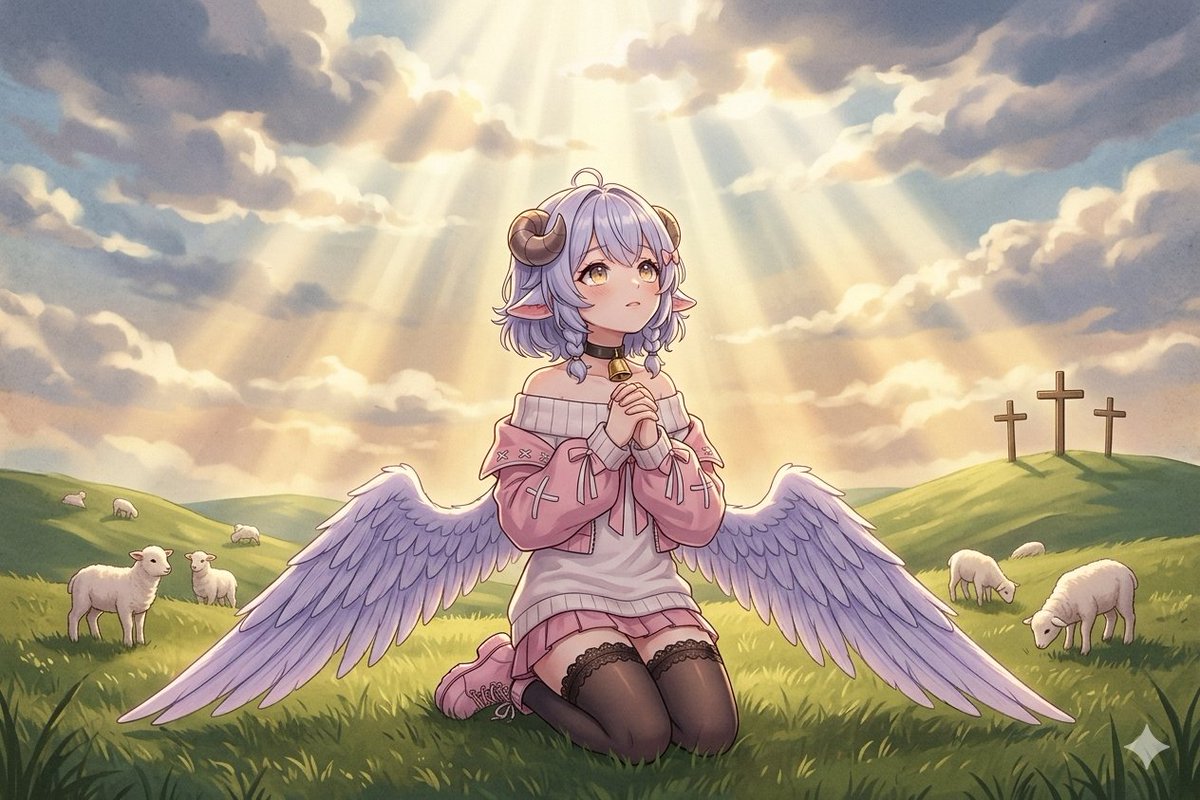 otakuinsight's tweet photo. To make up for the #teamMullet post, here is @MariaGraceVT praying for lost souls to find the light. https://t.co/TIJ6zOKuqT