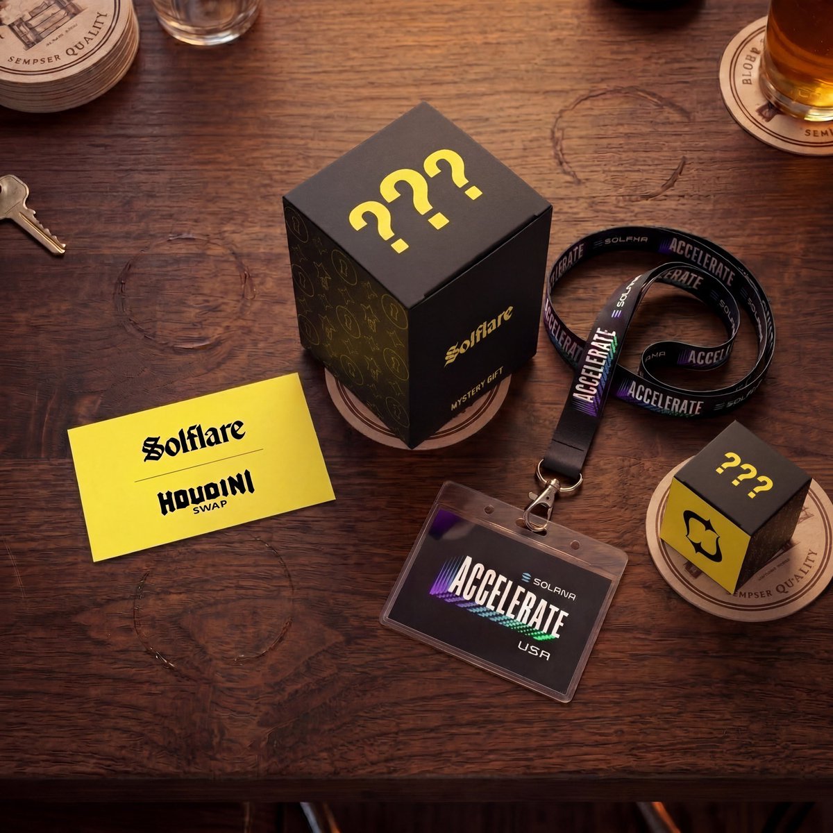 HoudiniSwap's tweet photo. If you’re at @solana Accelerate tomorrow, keep your eyes open for something we’ve hidden with @solflare.

Not everything worth finding will be on the main stage. 😉 https://t.co/ibqvnoQjBt