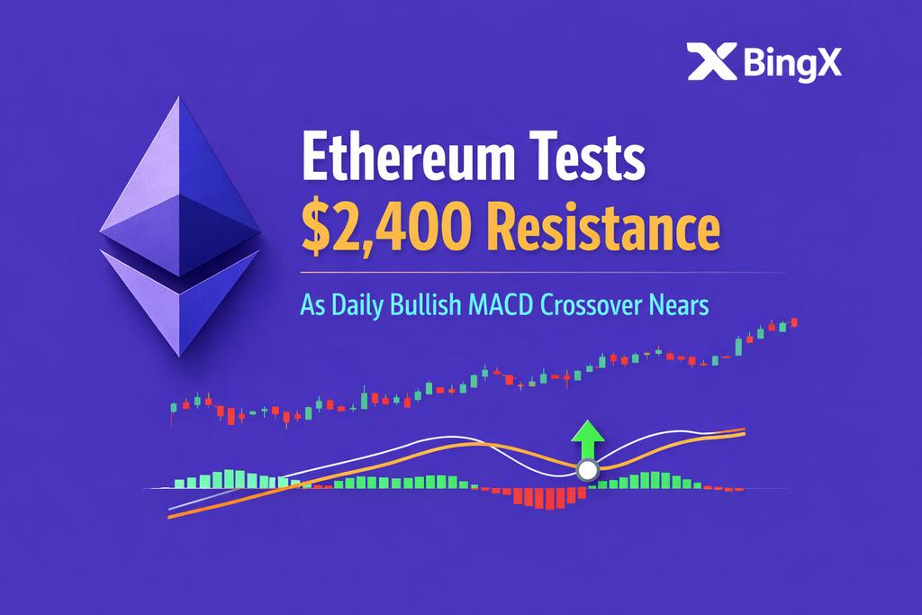 #Ethereum is currently testing the $2,400 resistance level, and the charts are starting to look interesting. A daily bullish MACD crossover is forming, which often hints at a shift in momentum toward the upside. If buyers step in with enough strength and push $ETH above this