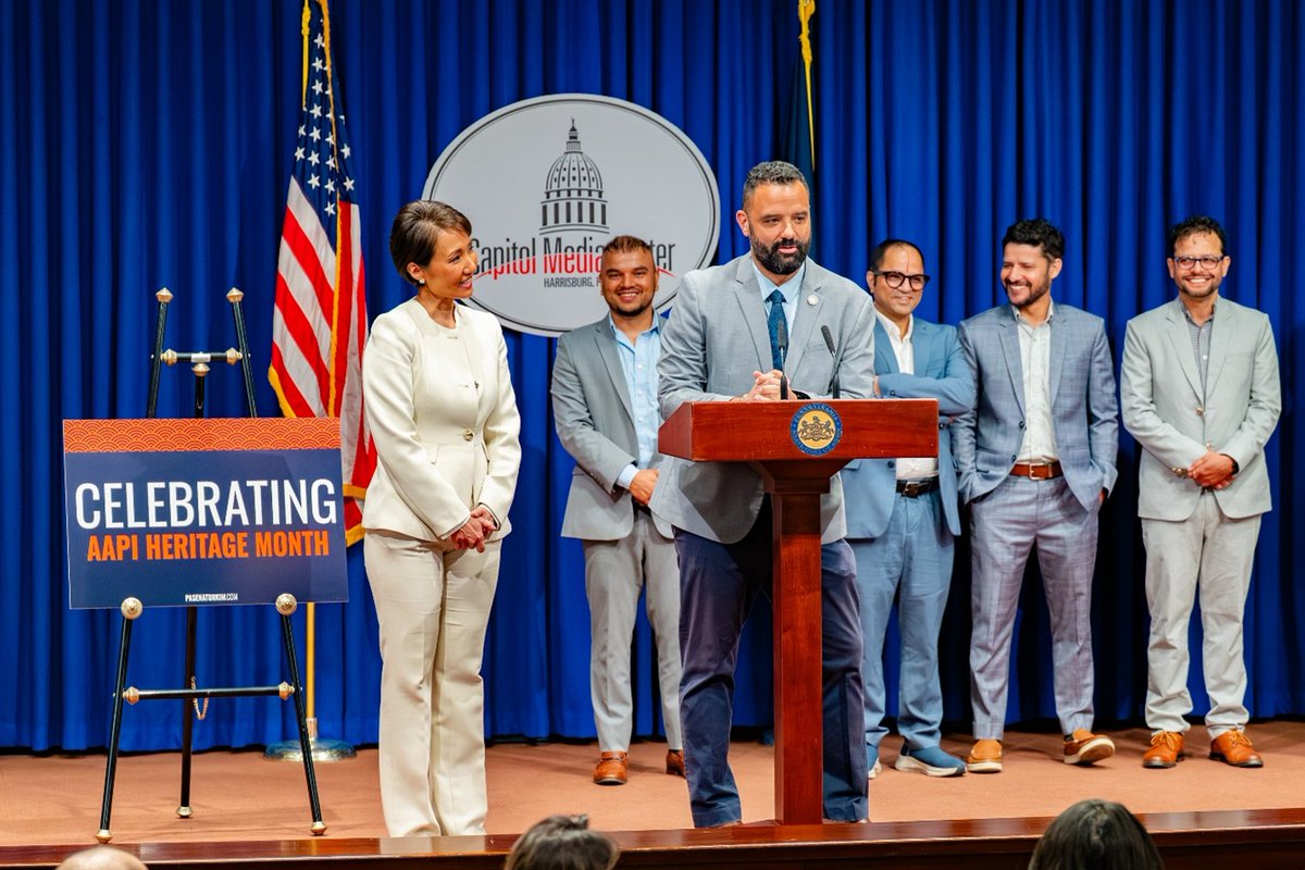 RepMadsen's tweet photo. May is Asian American &amp; Pacific Islander Heritage Month. 

Today we held a press conference to amplify AAPI voices, spotlight community organizations, and share events and resources that celebrate culture and strengthen our neighborhoods. https://t.co/YnTJvz6XUO