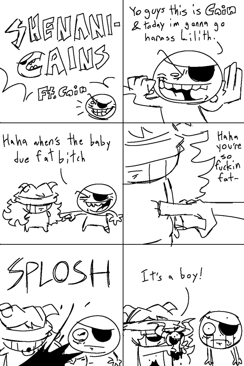 speaking of cain here’s my cool comic shenanicains