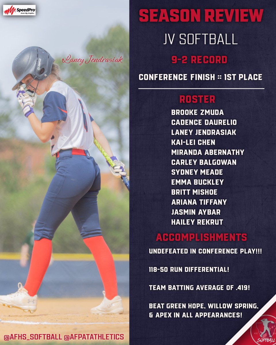 afhs_smm's tweet photo. It’s that time of year!!! Kicking off our season reviews is JV @AFHS_Softball! Congrats on a great season! #PatFam #RepAFHS 🥎 (Photo Credit: Elliott Sykes). https://t.co/8f2wLMK32J