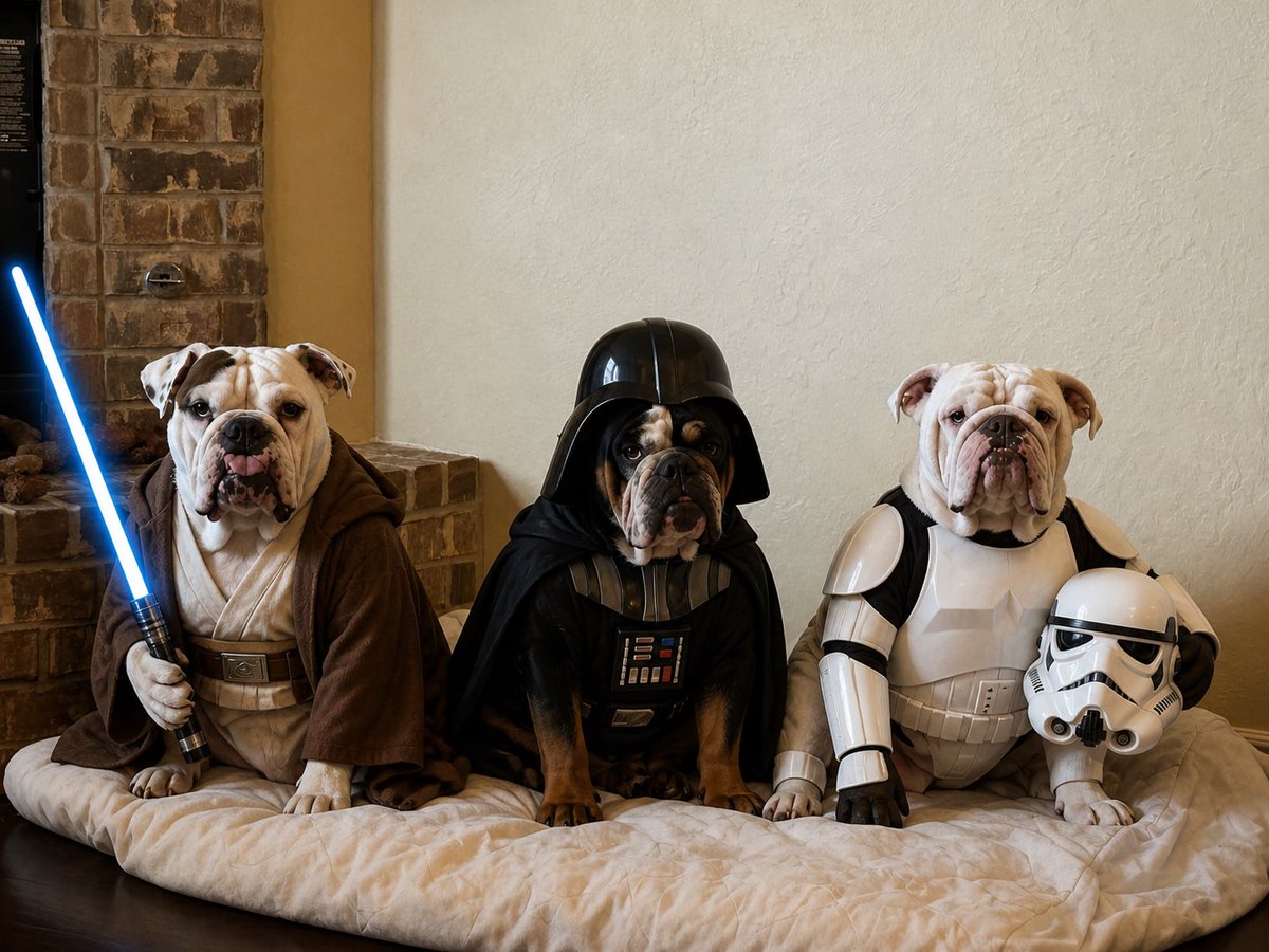 HarleyBulldog12's tweet photo. May the 4th be with you, friends! #starwars #bulldog https://t.co/BCXSMziXgF