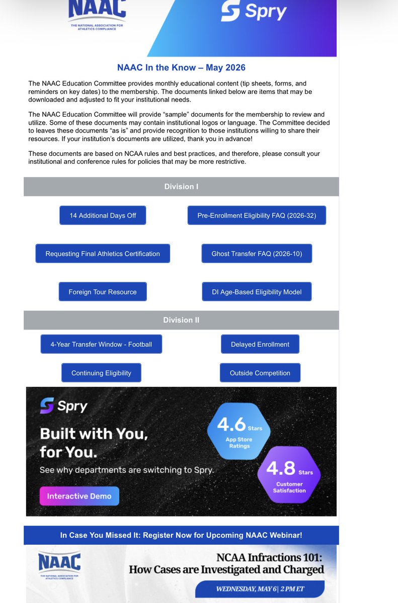 NAACconnect's tweet photo. Check your inbox for May’s NAAC in the Know!  Sneak peek ⬇️ https://t.co/V8CX38rk3Y
