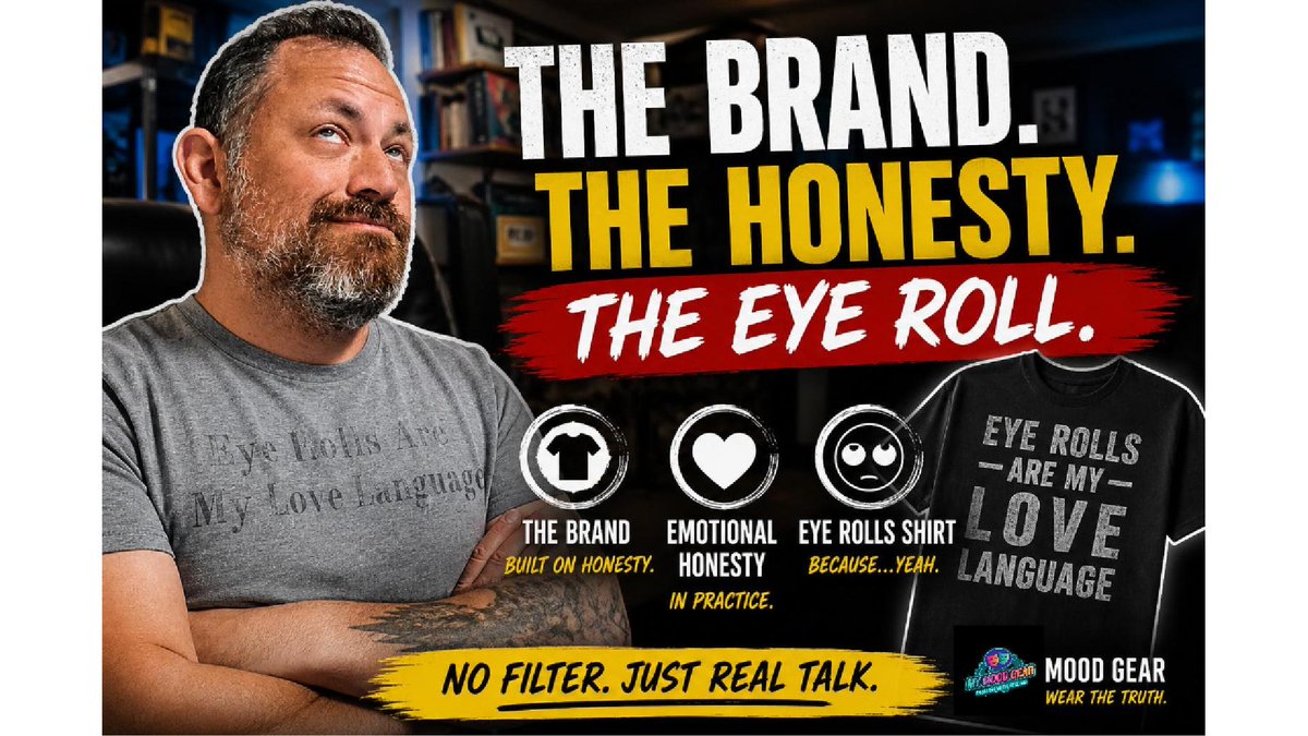 Smirklin's tweet photo. You’re Not “Honest”… You’re Avoiding This...
New video up on YouTube.
https://t.co/I64DrV35nk
#emotionalhonesty #selfawareness #communication #relationships #realtalk #mymoodgear #authenticity #mentalhealth #expressing #emotions #honestconversations #sarcasm #humor #selfexpression #eyeroll #personality