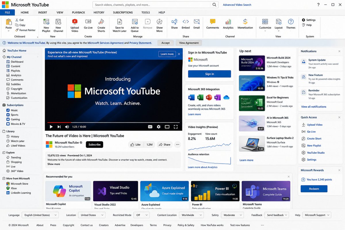 Wrong. THIS is what YouTube would look like if Microsoft made it.