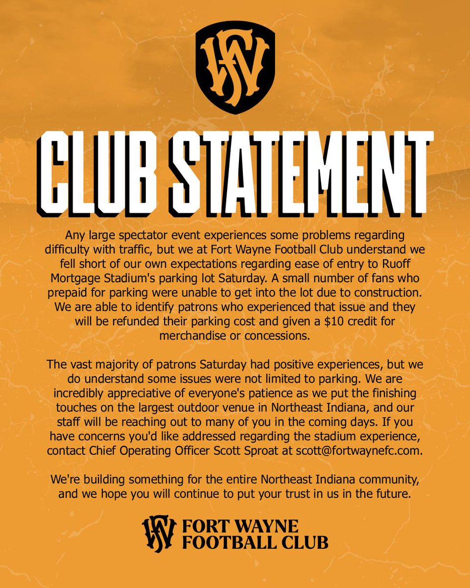 Fort Wayne Football Club tweet media