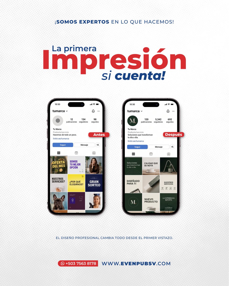 evenpubsv's tweet photo. ¿Tu perfil de Instagram vende profesionalismo o improvisación? 🧐

La diferencia entre que un cliente potencial te siga o pase de largo suele estar en los detalles. La primera impresión no es solo estética; es la base de la confianza que genera tu marca. https://t.co/R5gD4vcgcI