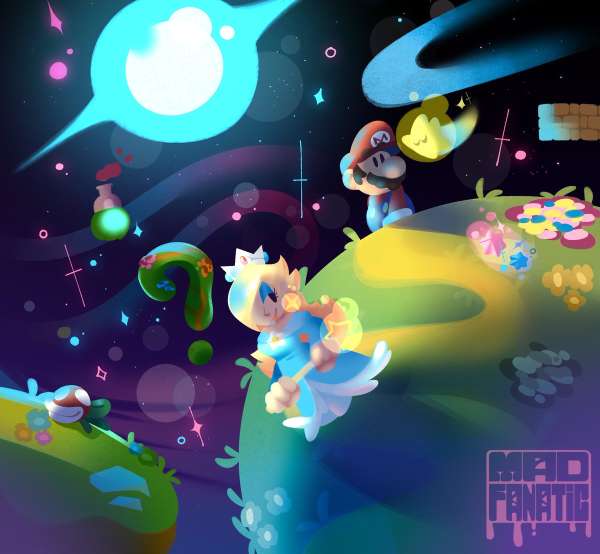 the_mad_fanatic's tweet image. Super Mario Galaxy!
#SuperMarioGalaxy #Nintendo #Fanart #Rosalina