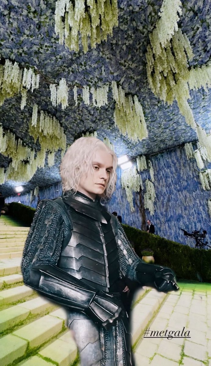 aegonesque's tweet photo. king Aegon Targaryen arrives at the Met Gala https://t.co/KBgp44nPsh