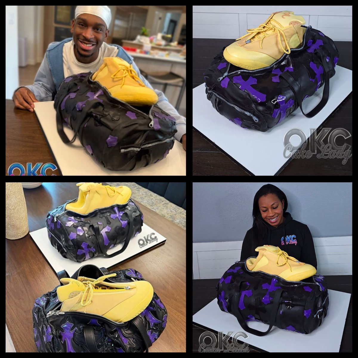 OKCCakeLady's tweet photo. Chet and Shai with their shoe cakes!
Now someone needs to order one for @jdubwttp ❤️ https://t.co/SquK8ZeBka
