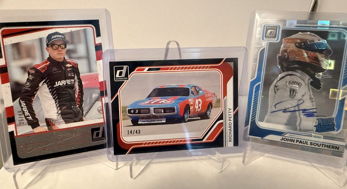Greggness's tweet photo. I’ve gotten into NASCAR lately so for my bday I ripped a few boxes. Super fun and actually affordable! https://t.co/oJWMSyX5cs