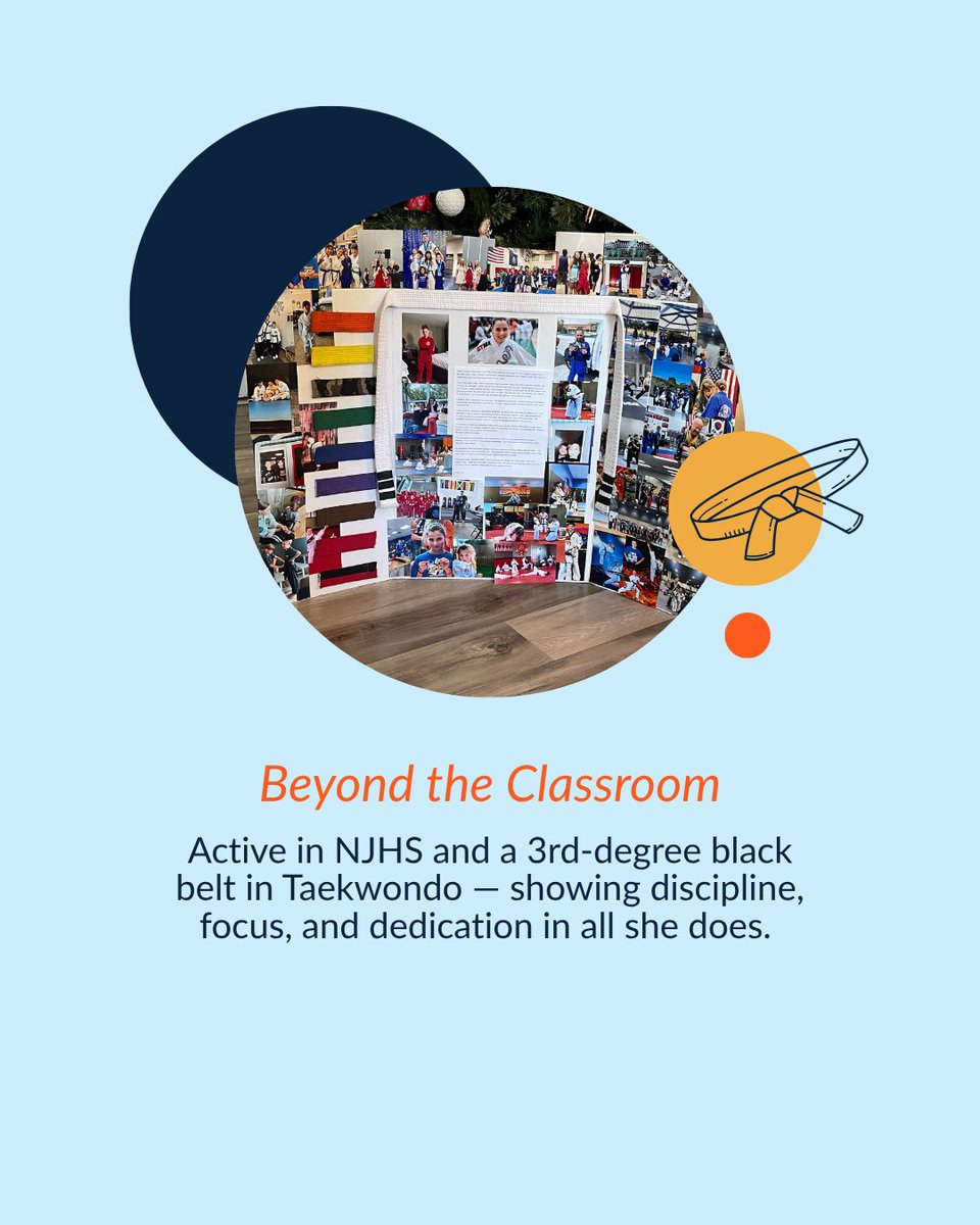 cal_ops's tweet photo. 7th grader Dallas is doing it all—excelling in class, earning a 3rd-degree black belt, and giving back to her community 🦞 #CalOPS #StudentSuccess https://t.co/5ET45EVAXC