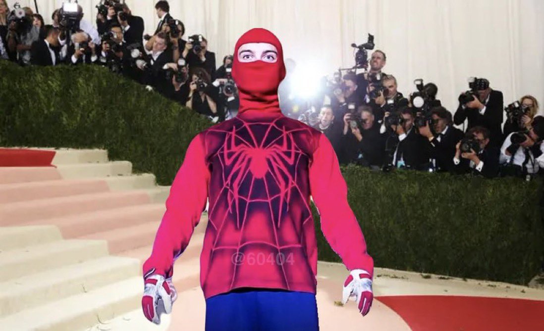 recreatings's tweet photo. Peter Parker has arrived at the #MetGala. https://t.co/pY0gci2GZP