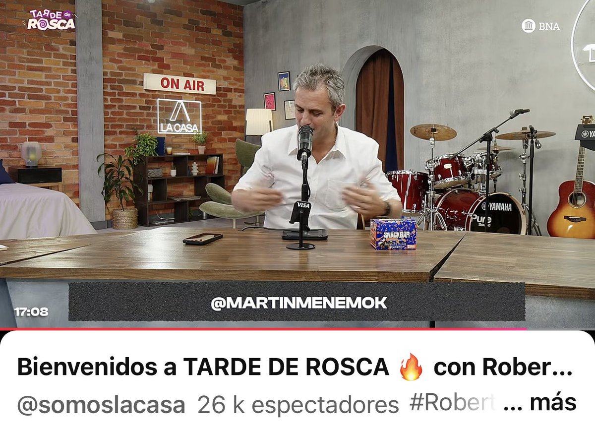 elpeladodlacasa's tweet image. IMRESIONANTE DEBUT DEL NUEVO PROGRAMA DE 
LA CASA STREAMING 
CON 
"TARDE DE ROSCA" CON Robertito Funes y el invitado especial de este lunes,  @MenemMartin 

#Streaming #stream #streamers 

youtube.com/live/NIzm6_jwo…