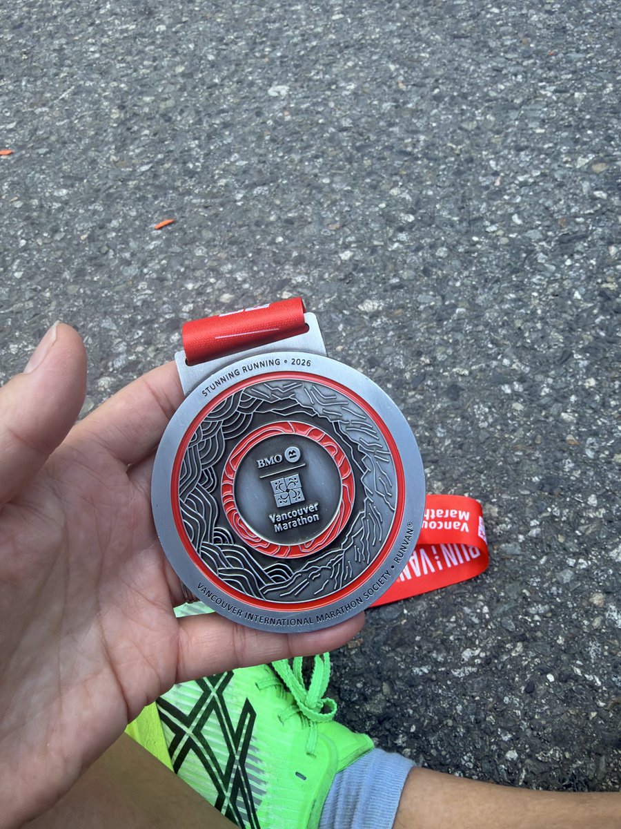 MooshamooM's tweet photo. Vancouver Marathon 2026.
The heat got to me! 完走したけど、30キロから失速。
次、7月に向けて頑張る！ https://t.co/ZVQ0rnnR7b