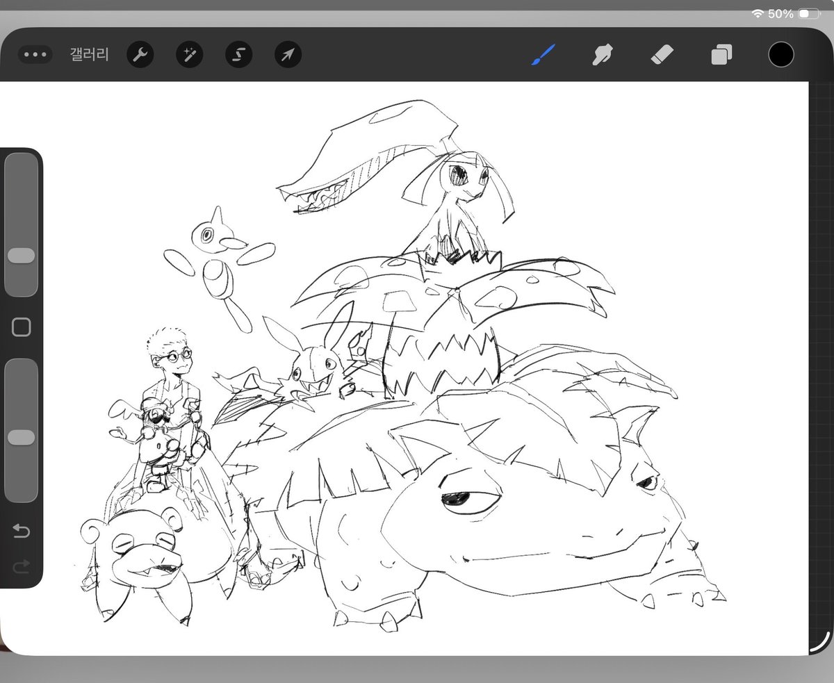 yeonjak0's tweet image. Everyone should know their 6 favorite pokemons. 
#illustration #pokemon #digitalart