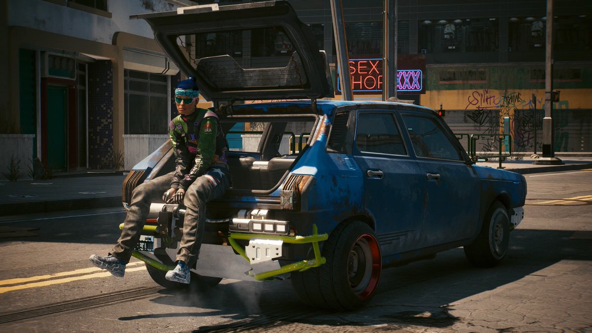 Syncrow's tweet image. Contrôle surprise : Montrez le flow de votre V #Cyberpunk2077