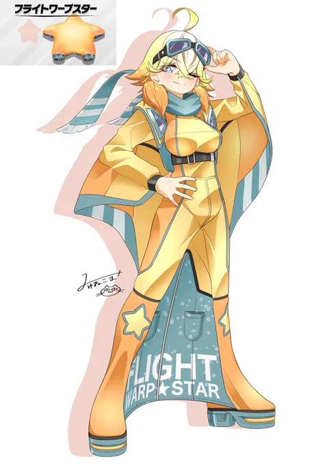 フライトワープちゃんを修正 マフラー追加しました #エアライダー #エアライドマシン擬人化計画