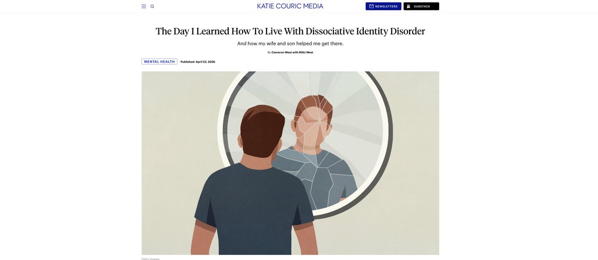 BlackstoneAudio's tweet image. 🧠 #MentalHealthMonth Must-Read!

Offering a powerful look at what living with dissociative identity disorder truly feels like, #FIRSTPERSONPLURAL (Pub: 5/26) author Cameron West pens a personal essay for @KatieCouric.

—READ katiecouric.com/health/mental-…
—SHOP blackstonepublishing.com/products/book-…