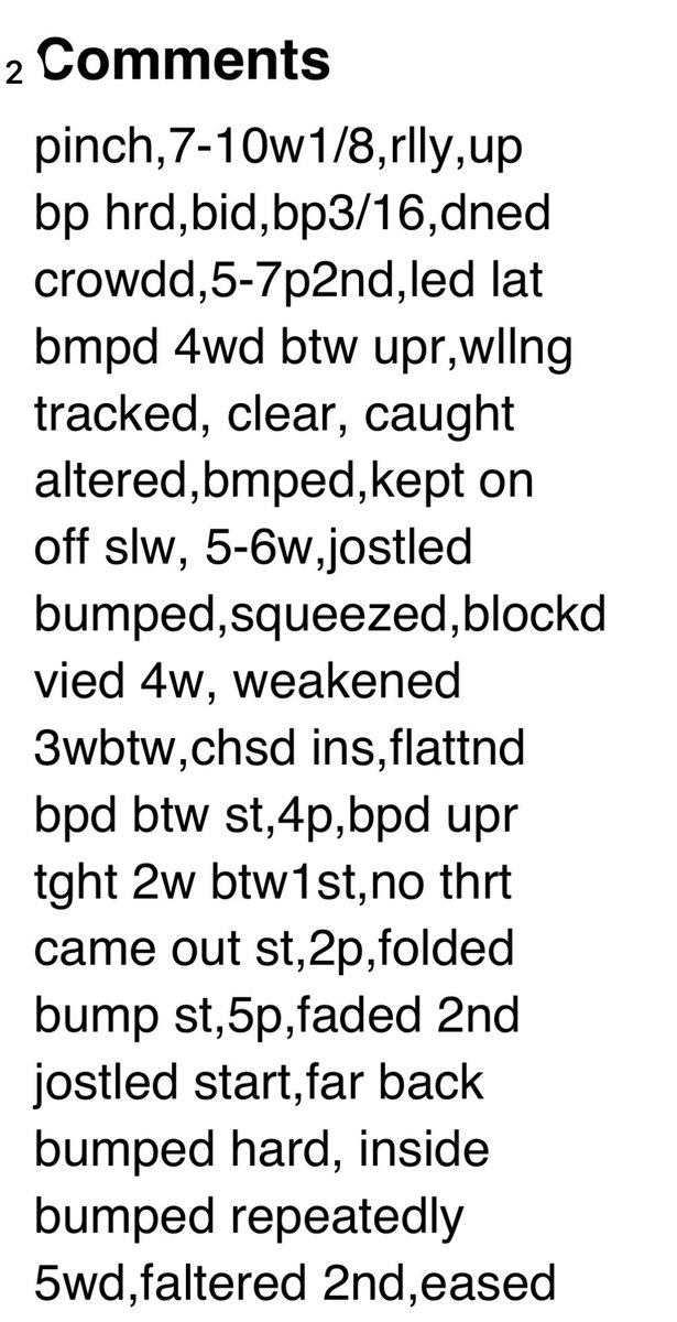 jayv909's tweet photo. Pinched back , bumped, jostled, bumped hard, squeezed, bumped repeatedly, bumped between, bumped at the start. 

Wasn’t this more than the usual? https://t.co/YRiaE3crVt