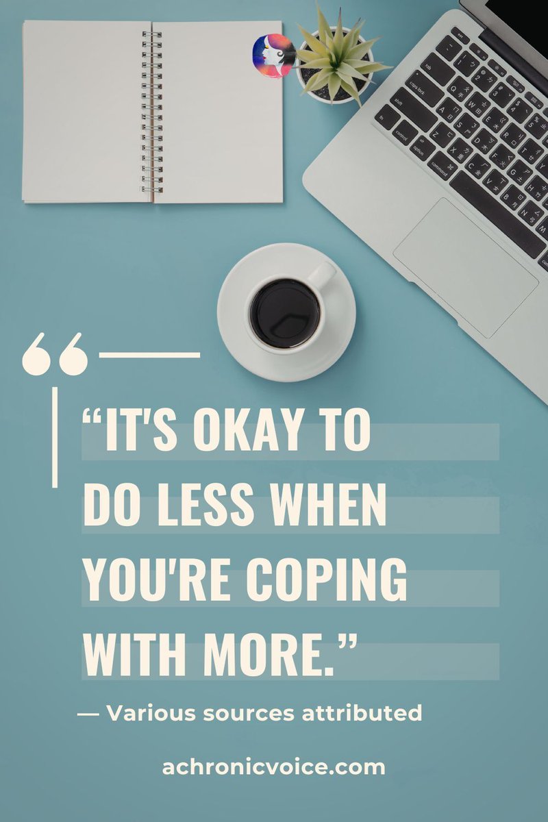 AChVoice's tweet image. “It's okay to do less when you're coping with more.” — Often, being #ChronicallyIll means that 'normal' day-to-day living takes up more #cognitive, #emotional &amp;amp; physical labour. That counts as energy spent &amp;amp; is just as real as 'real #work': buff.ly/F91wB2t #MondayBlogs