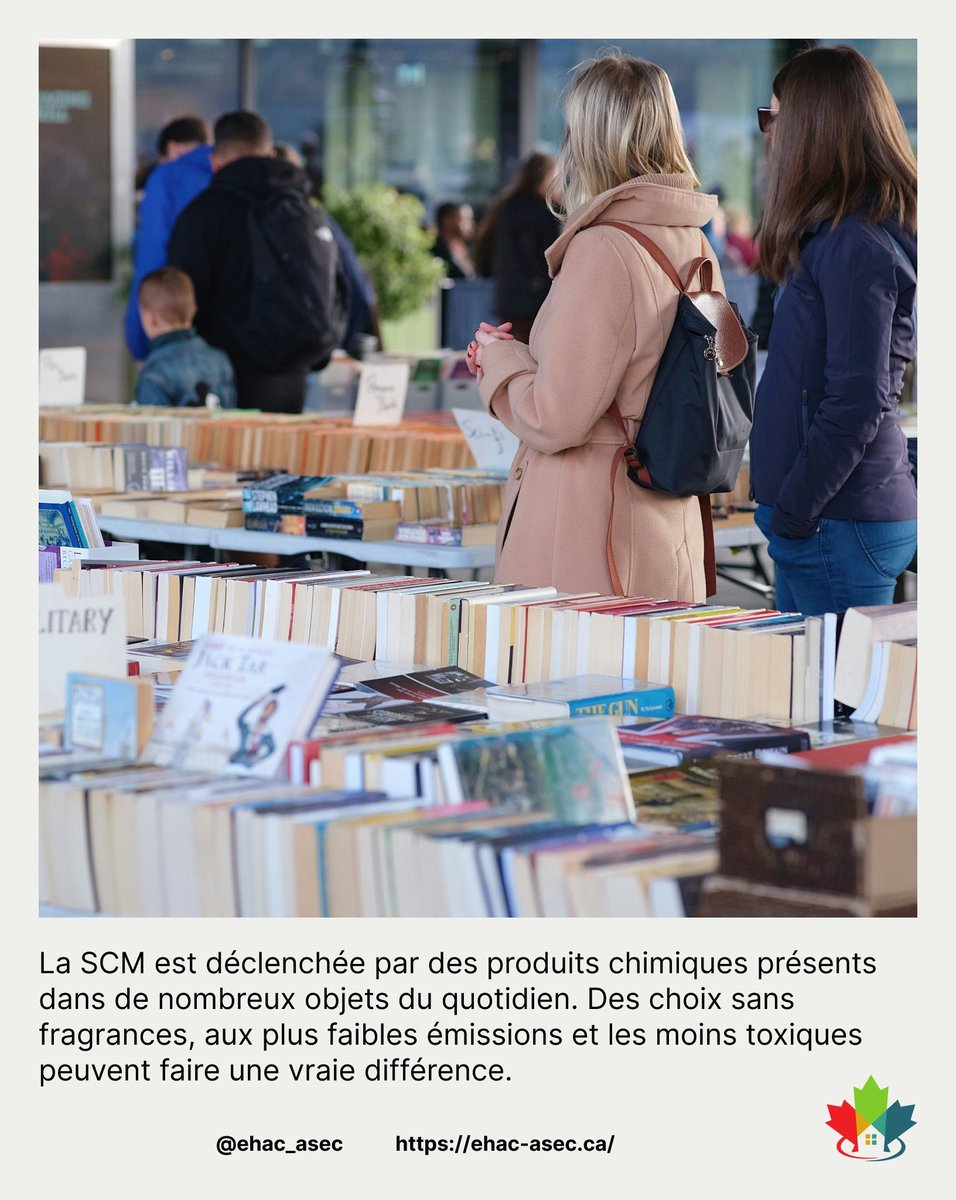 EHAC_ASEC's tweet image. La SCM est déclenchée par des expositions chimiques quotidiennes — parfums, produits ménagers, pesticides et plus.
Des choix sans fragrances, aux plus faibles émissions et les moins toxiques créent des espaces plus accessibles pour tous.
#SCM #DroitDeRespirer