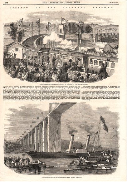 RBEZZATO's tweet image. #Efemérides. El 04 de Mayo de 1859, tiene lugar la inauguración del Cornwall Railway, a través del puente Royal Albert que une las ciudades de Devon con Cornwall en Inglaterra.