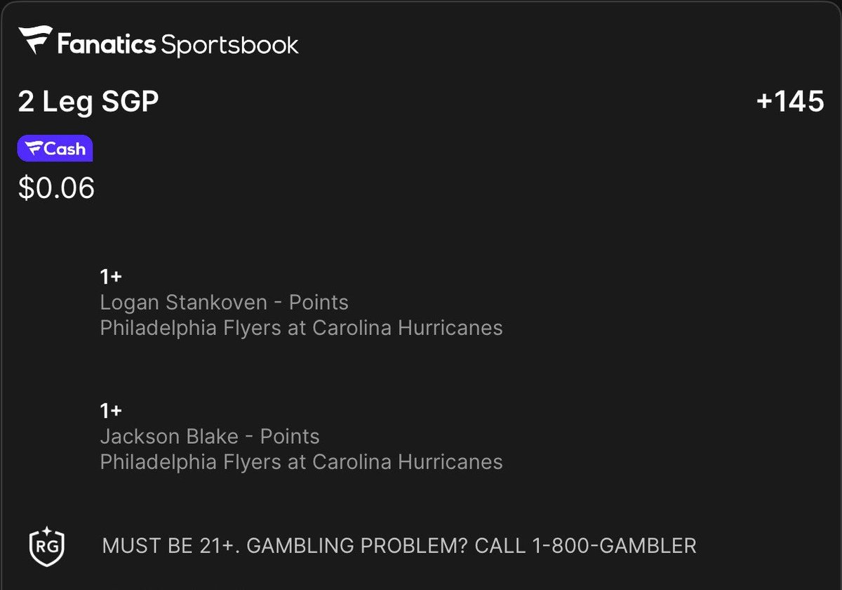 zactalkspuck's tweet photo. 🏒 05/04 POINTS STACKS 🏒

Love these lines to find the scoresheet tonight. Love the odds on these groups. 

🦆 Gauthier / Poehling (+305) -> .5u

🎰Barbashev / Dorofeyev (+150) -> 1.0u

🌀Stankoven / Blake (+145) -> 1.0u

#GamblingX #BettingX #NHL #NHLPlayoffs https://t.co/CkInlcXzrH