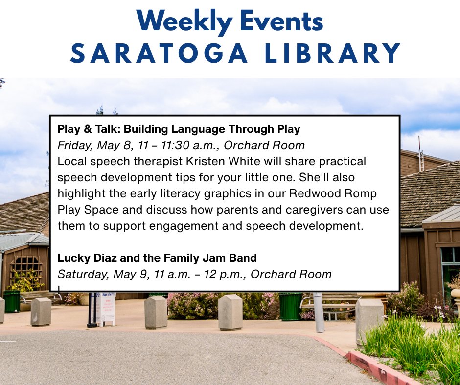 sccld's tweet photo. First week in May. Lots of fun events with the Campbell Library reopening on Saturday!

Find the full list of activities we have planned at all of our libraries at https://t.co/pjp7MPs9iZ. https://t.co/6G5V1DgYOa