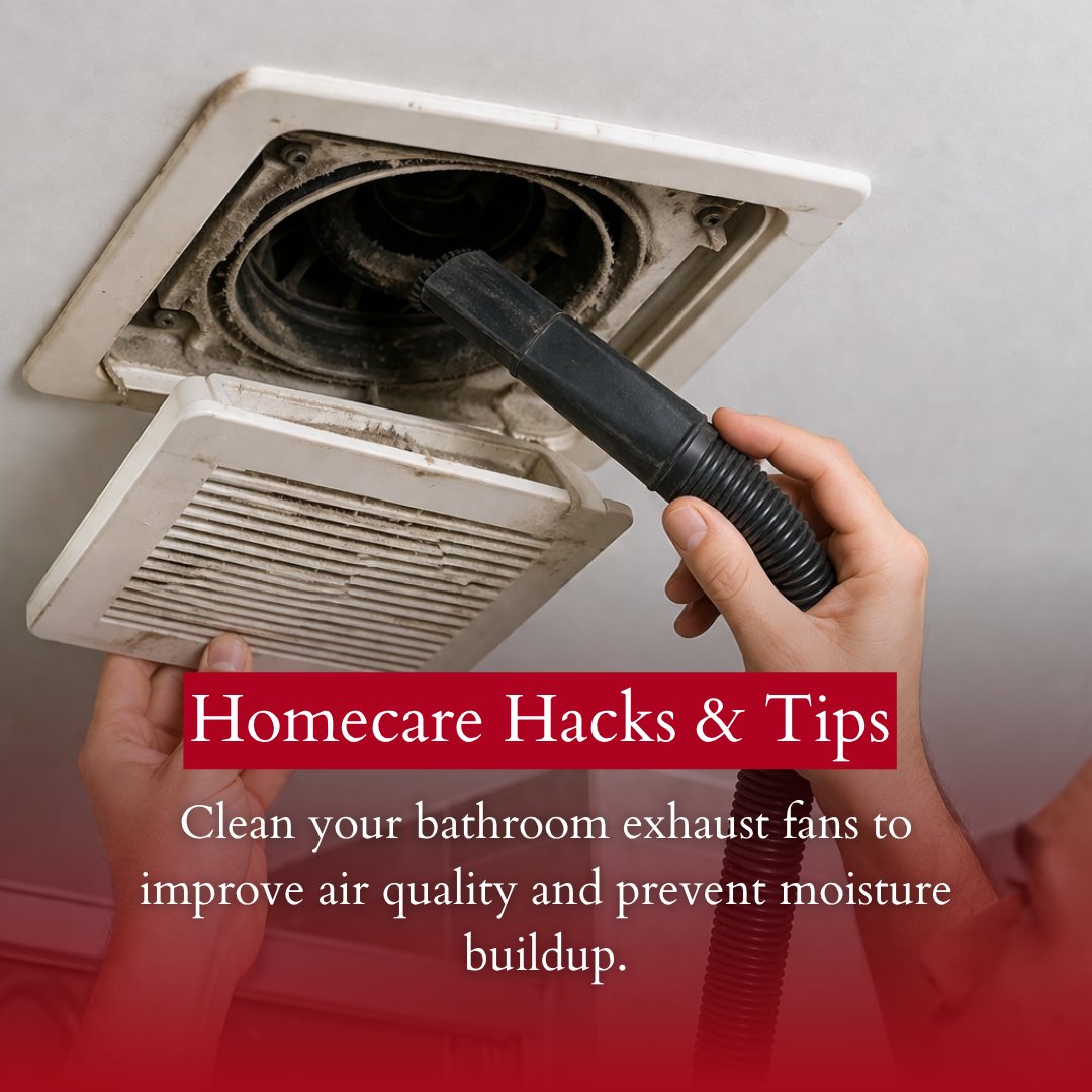 chaynne_carter's tweet image. Clean your bathroom exhaust fans to improve air quality and prevent moisture buildup. Remove the cover, wash it, and vacuum out dust inside the unit to keep it running efficiently.

Buy and Sell Smarter, Go with Carter

#HomeownerTips #HomeMaintenance #CleanHome #HouseCare