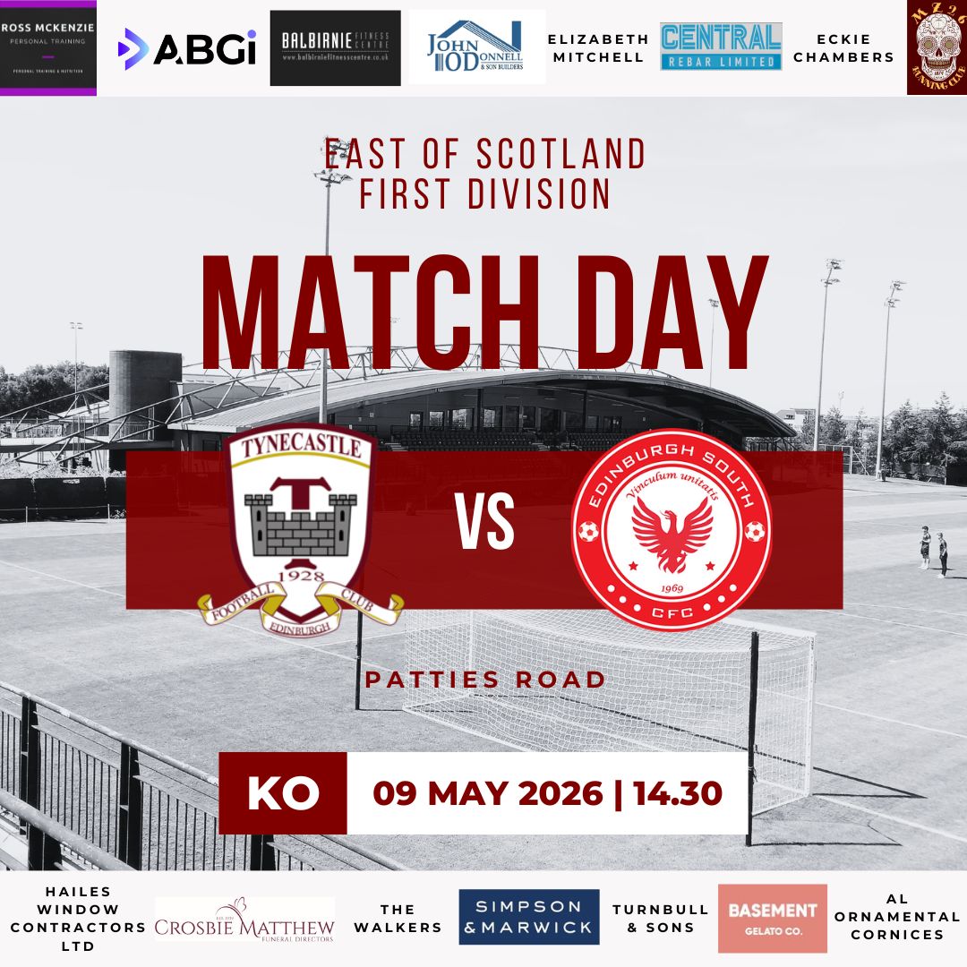 Tynecastle_FC's tweet photo. 🇱🇻 | MATCHDAY

🆚 @Edinsouthfc 
🏆 @EastScotlandFA First Division
⏰ 14:30 KO
🏟️ Patties Road

Many thanks to all our player sponsors for their continued support 🤝🇱🇻 https://t.co/jCBtP4Xaez