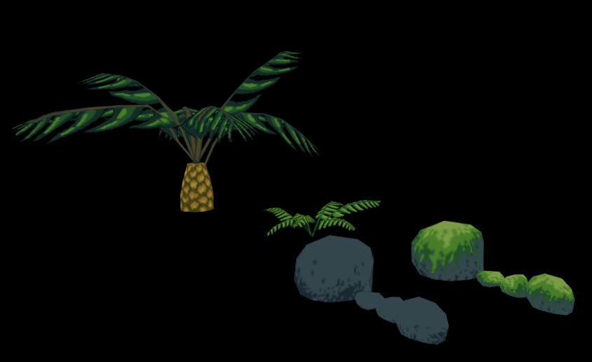 saucedo578201's tweet photo. Expanding the prehistoric ecosystem. π¦
Cycas and various rocks added to the texture atlas.
Next step: creating pre-built clusters for Unity/Godot
#BuildInPublic #LowPoly #PS1Dev #blender #asesprite #gamedev https://t.co/0uMjakRZby